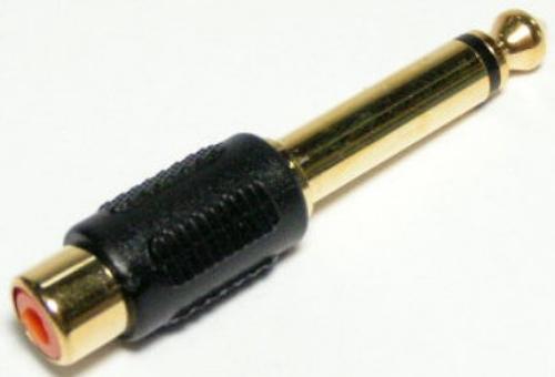 6.3mm Audio Plug Mono To RCA Jack Gold (JT2-1166)